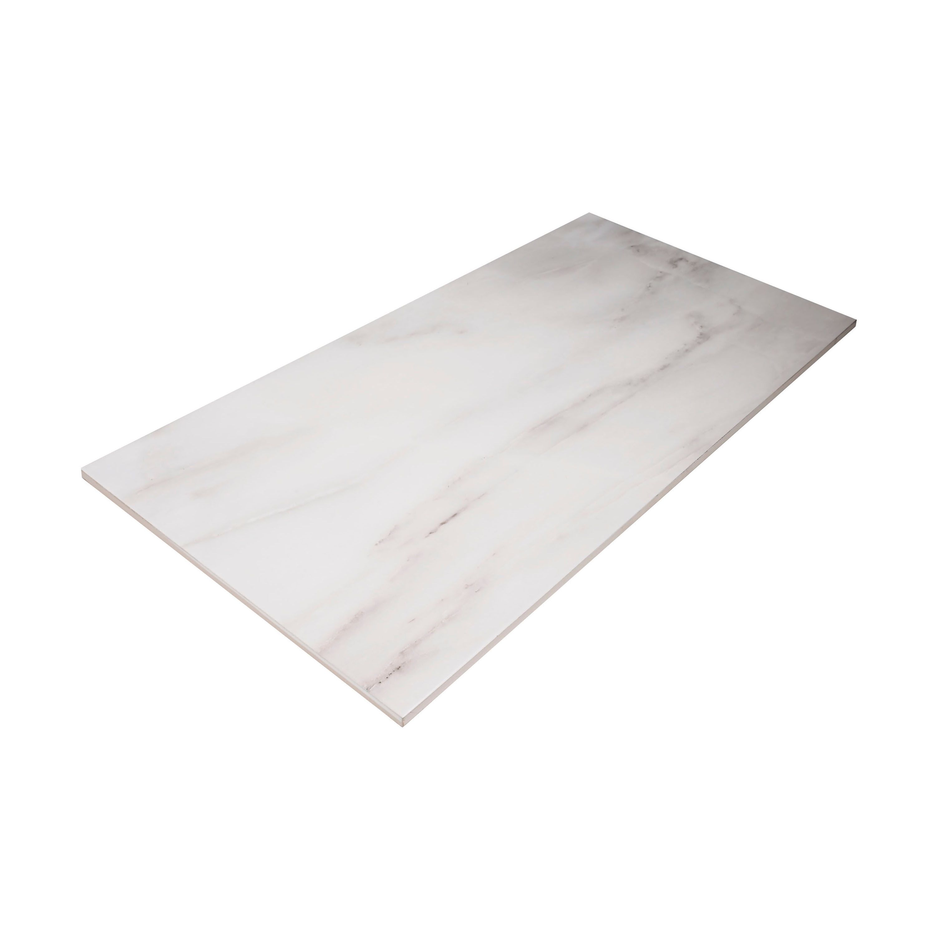 Johnson Tiles Bianco Taupe Satin Marble effect Ceramic Indoor Wall & floor Tile, Pack of 5, (L)600mm (W)300mm