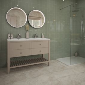 Johnson Tiles Elvaston Beige Matt Stone effect Textured Porcelain Indoor Wall & floor Tile, Pack of 5, (L)600mm (W)300mm