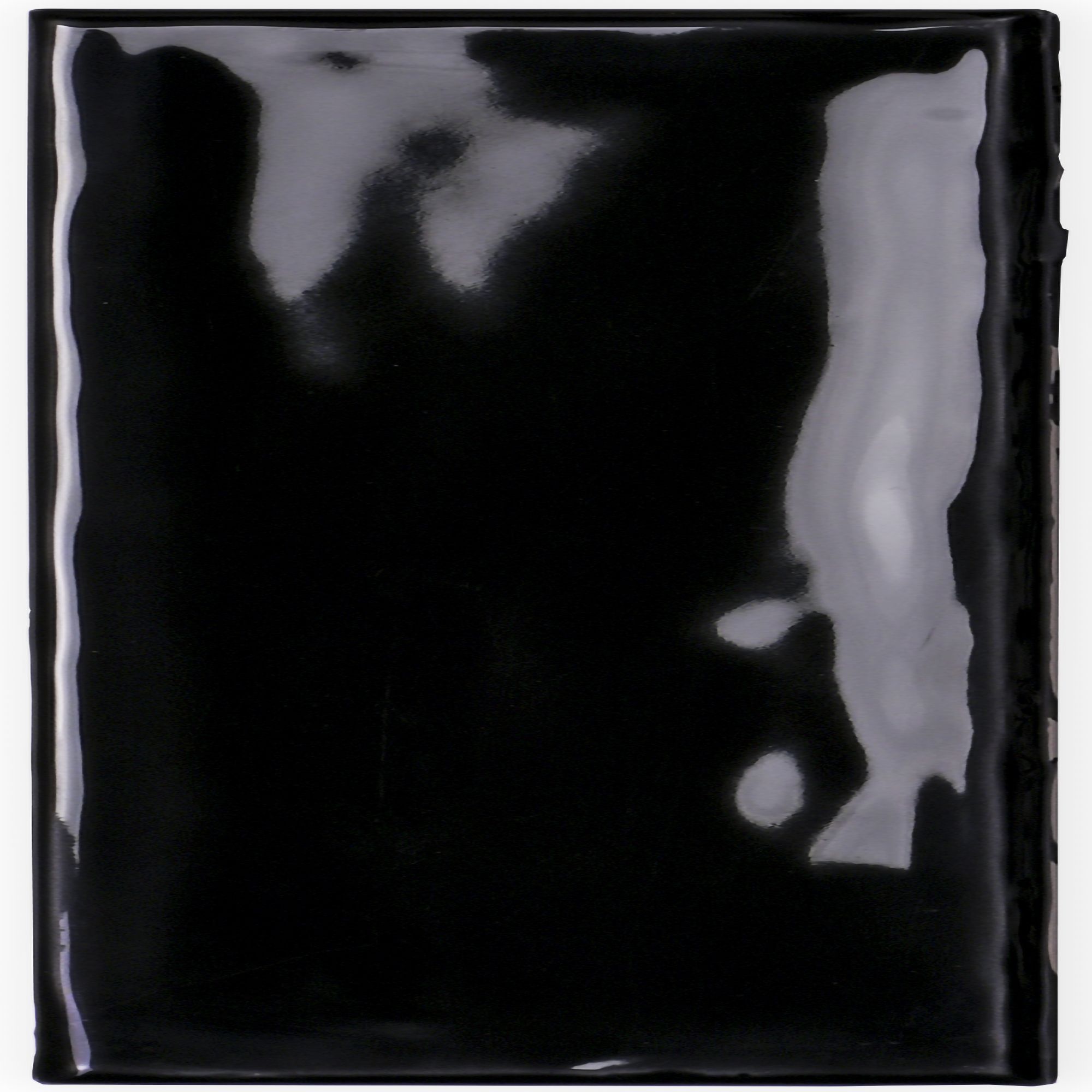 Johnson Tiles Iris Black Gloss Ceramic Indoor Wall Tile Sample