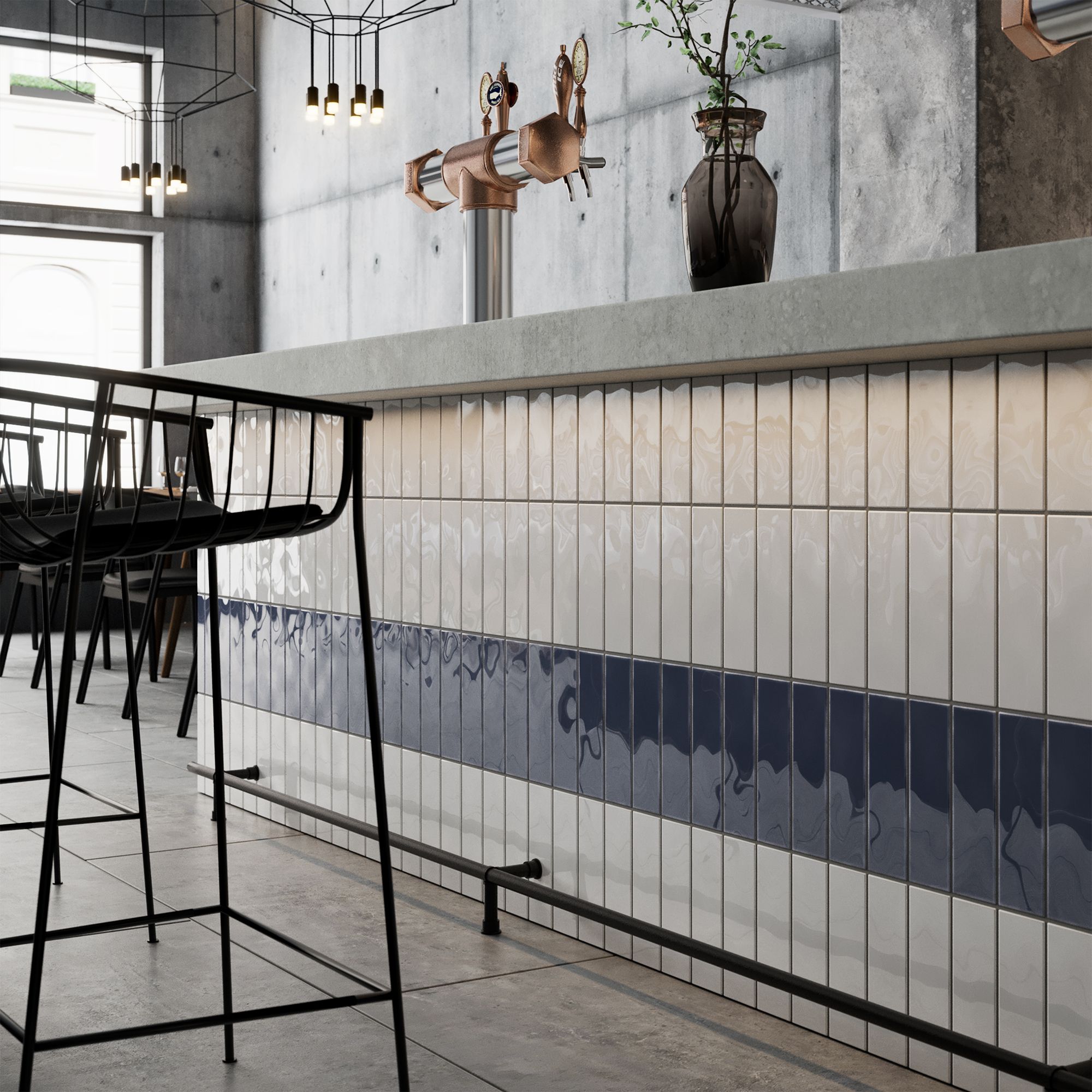 Johnson Tiles Iris Grey Gloss Ceramic Indoor Wall Tile Sample