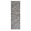 Johnson Tiles Lusso Grey Gloss Marble effect Ceramic Wall Tile, Pack of 8, (L)600mm (W)200mm