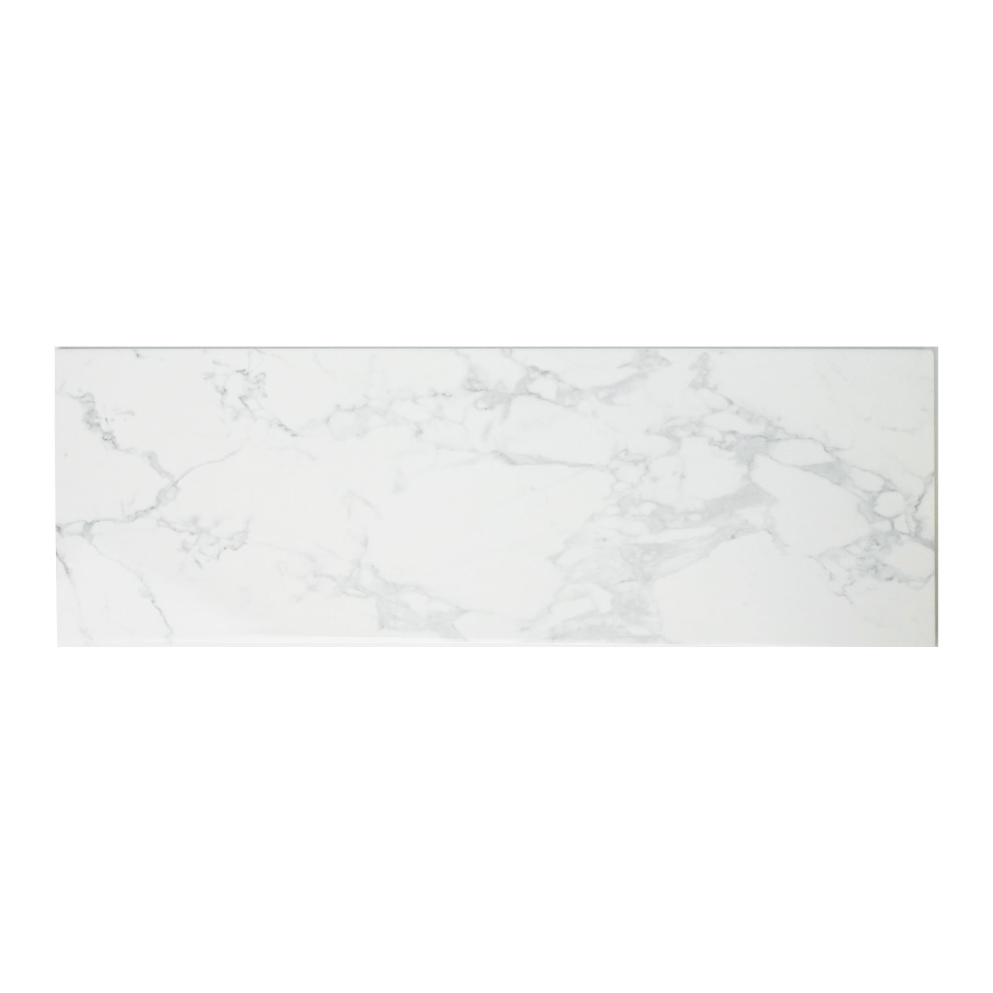 Johnson Tiles Lusso White Gloss Marble effect Ceramic Wall & floor Tile, Pack of 5, (L)600mm (W)200mm