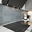 Johnson Tiles Mayfair Dark grey Gloss Ceramic Indoor Wall Tile, Pack of 54, (L)245mm (W)75mm