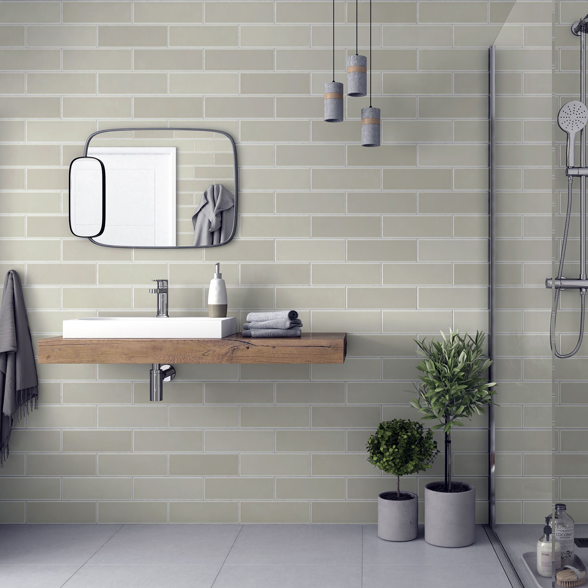 Johnson Tiles Mayfair Ivory Gloss Ceramic Indoor Wall Tile Sample