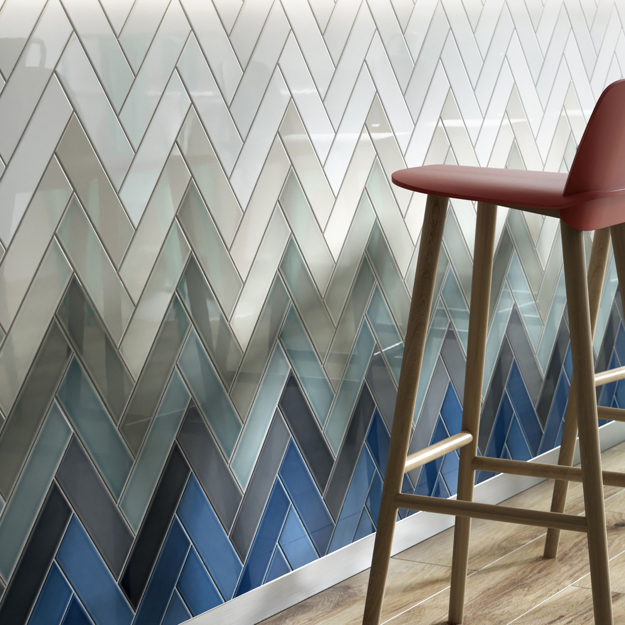 Johnson Tiles South Bank Dusk Gloss Ceramic Indoor Wall Tile Sample