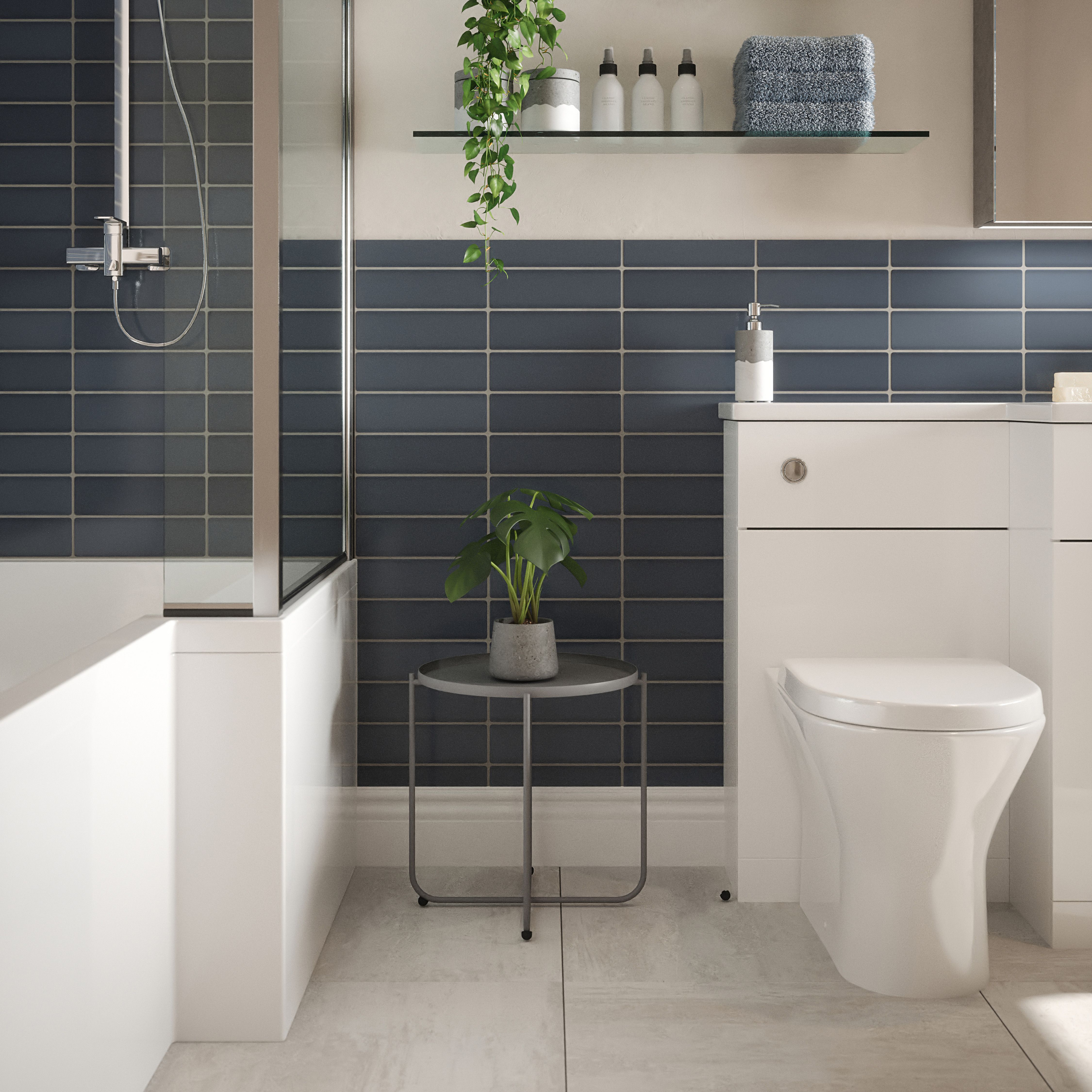 Johnson Tiles South Bank Dusk Gloss Ceramic Indoor Wall Tile Sample