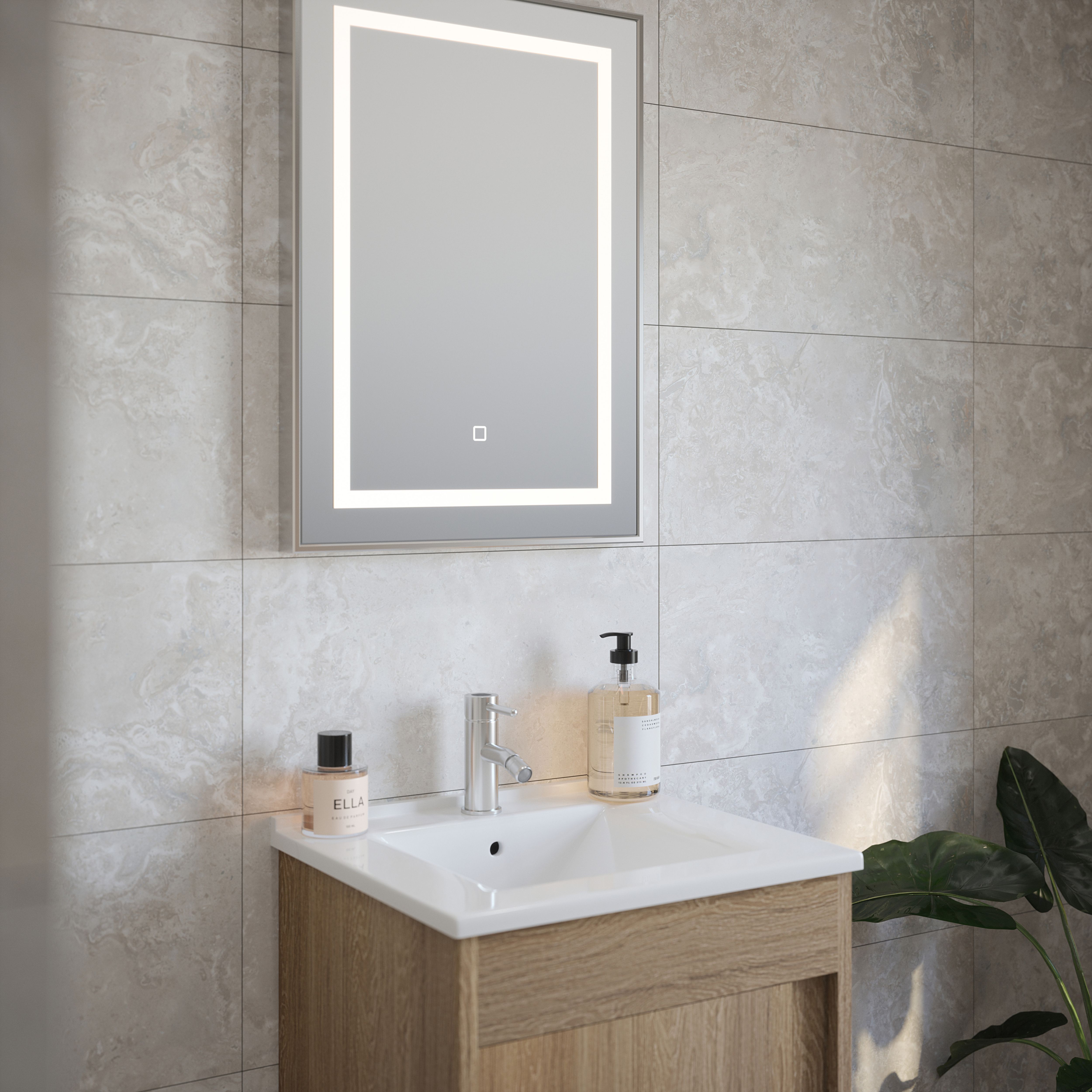 Johnson Tiles Spencer White Matt Natural Stone effect Ceramic Indoor Wall & floor Tile, (L)600mm (W)300mm, 0.9m²