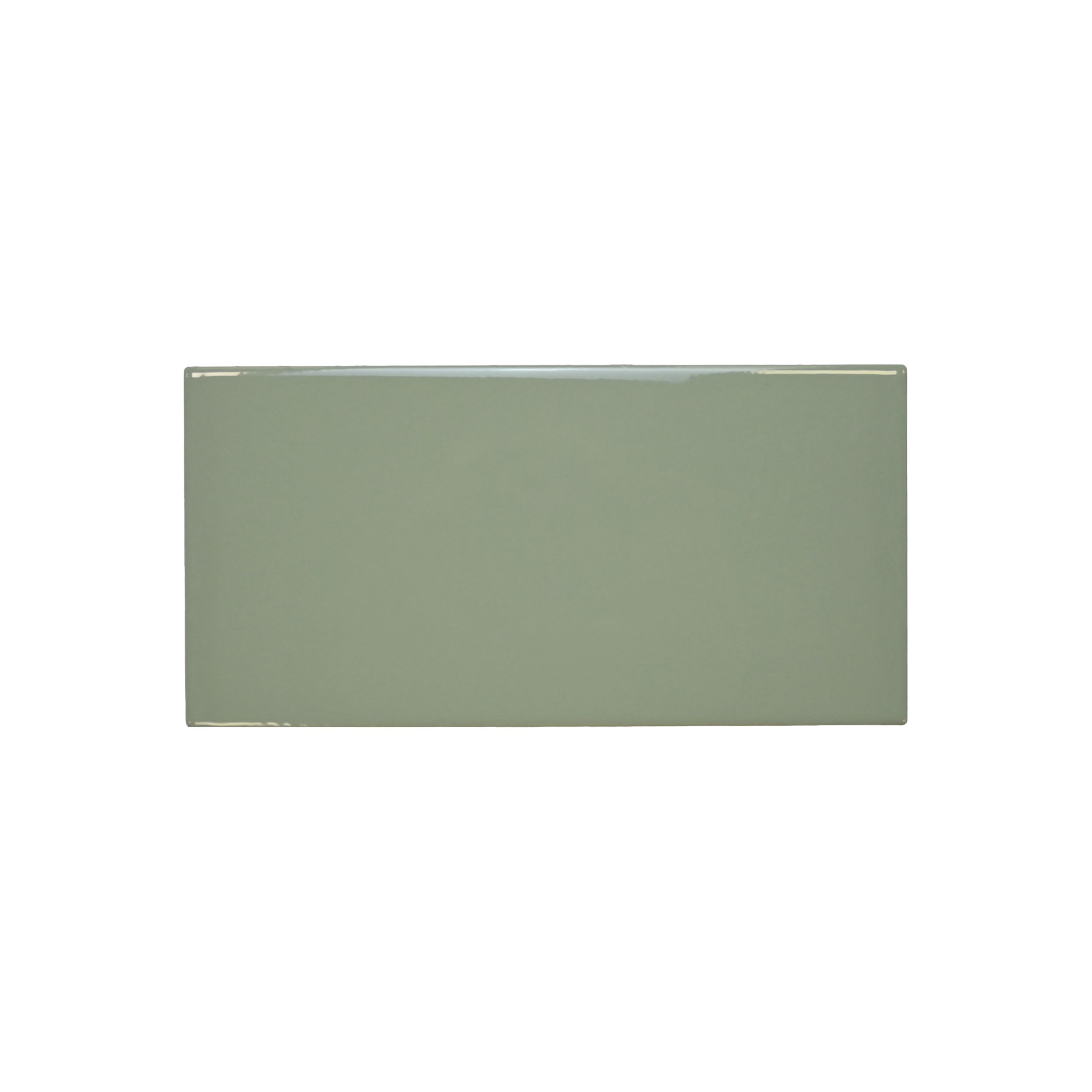 Johnson Tiles Veneto Green Gloss Ceramic Indoor Wall tile, Pack of 50, (L)200mm (W)100mm