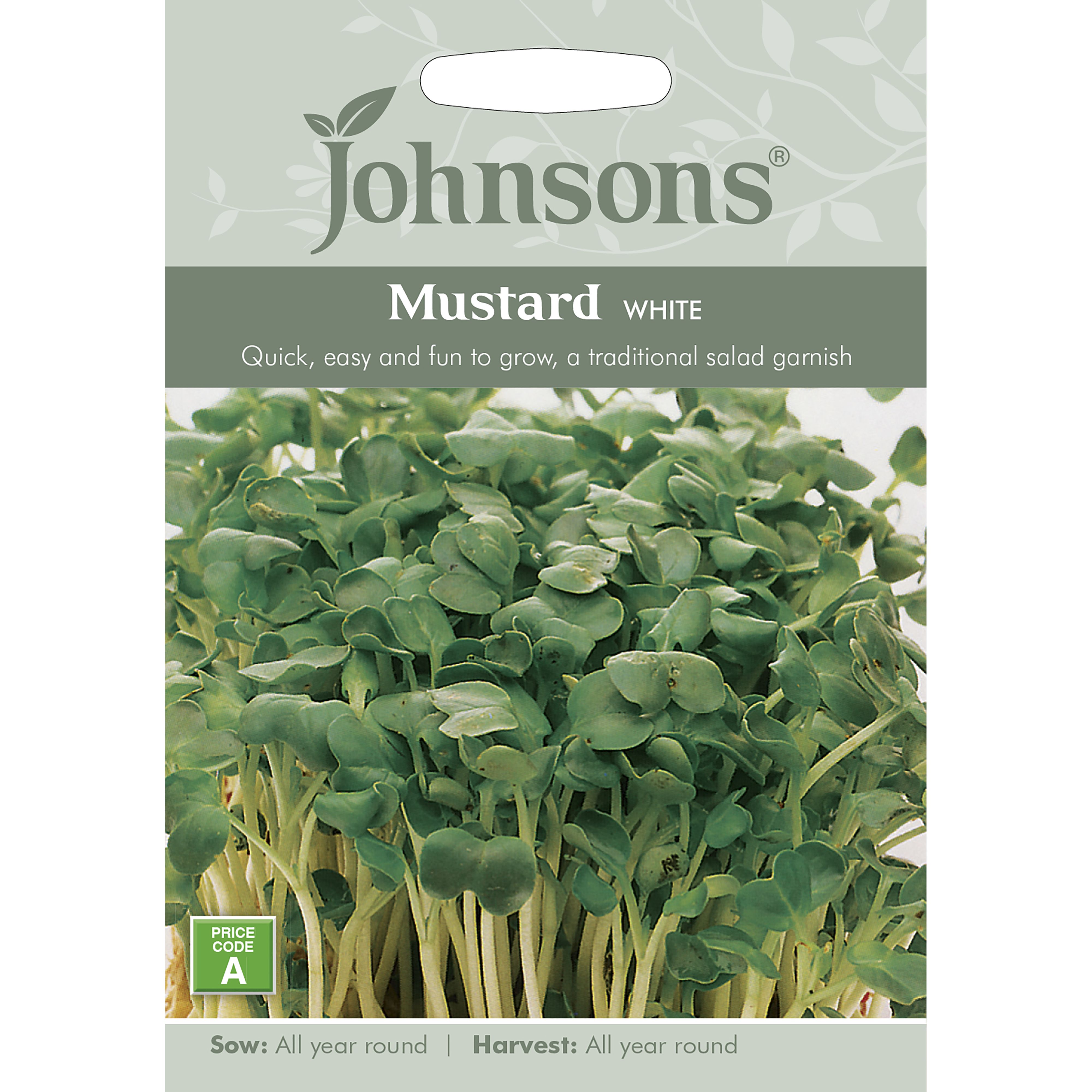 Johnsons White mustard Salad Seeds