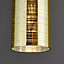JoJo Glass & metal Gold effect LED Ceiling light