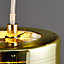 JoJo Glass & metal Gold effect LED Ceiling light