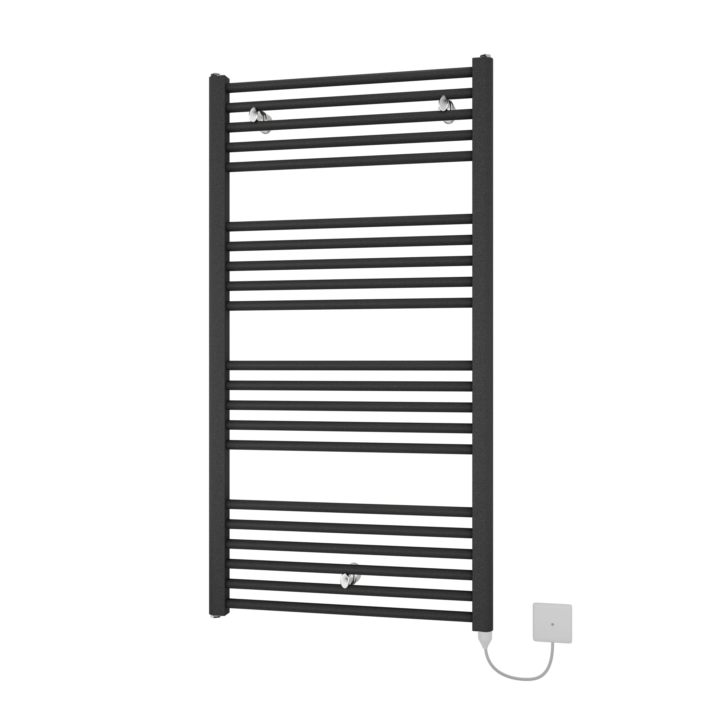 Joker Matt anthracite Vertical Electric designer Radiator, (W)600mm x (H)1140mm