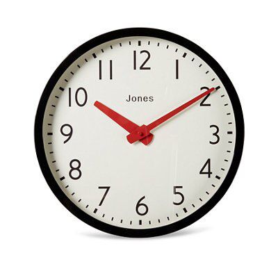 Jones clocks Soho Black Quartz Clock