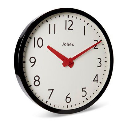 Jones clocks Soho Black Quartz Clock