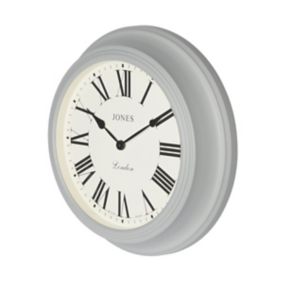 Jones Cocktail Contemporary Grey Quartz Clock
