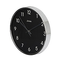 Jones Contemporary Chrome effect Quartz Clock