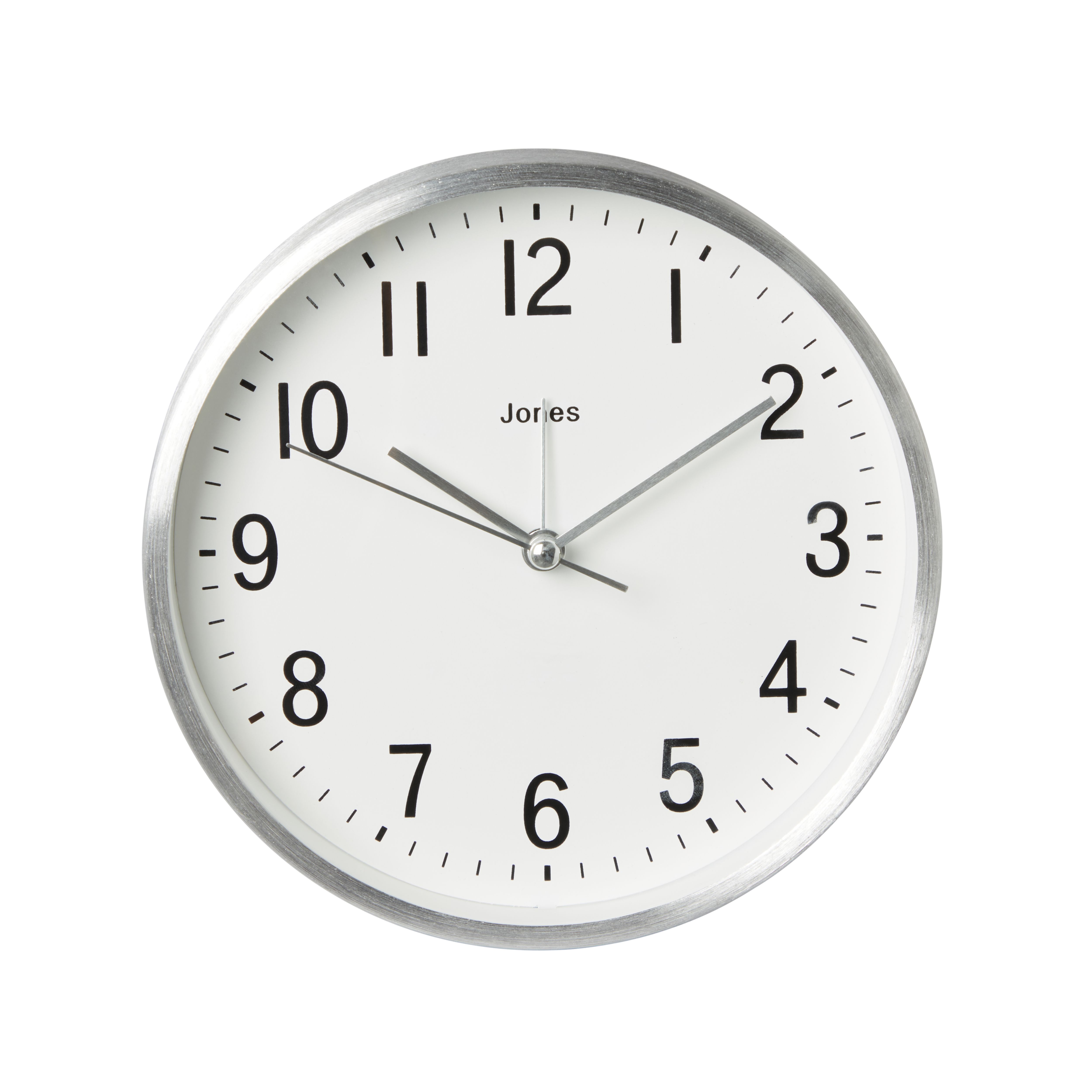 Jones Contemporary Silver effect Quartz Mantle clock