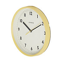 Jones Dime Contemporary Yellow Quartz Clock