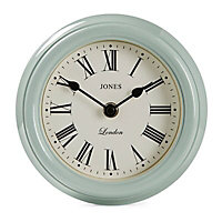 Jones frankie Roman numeral Duck egg blue Quartz Clock