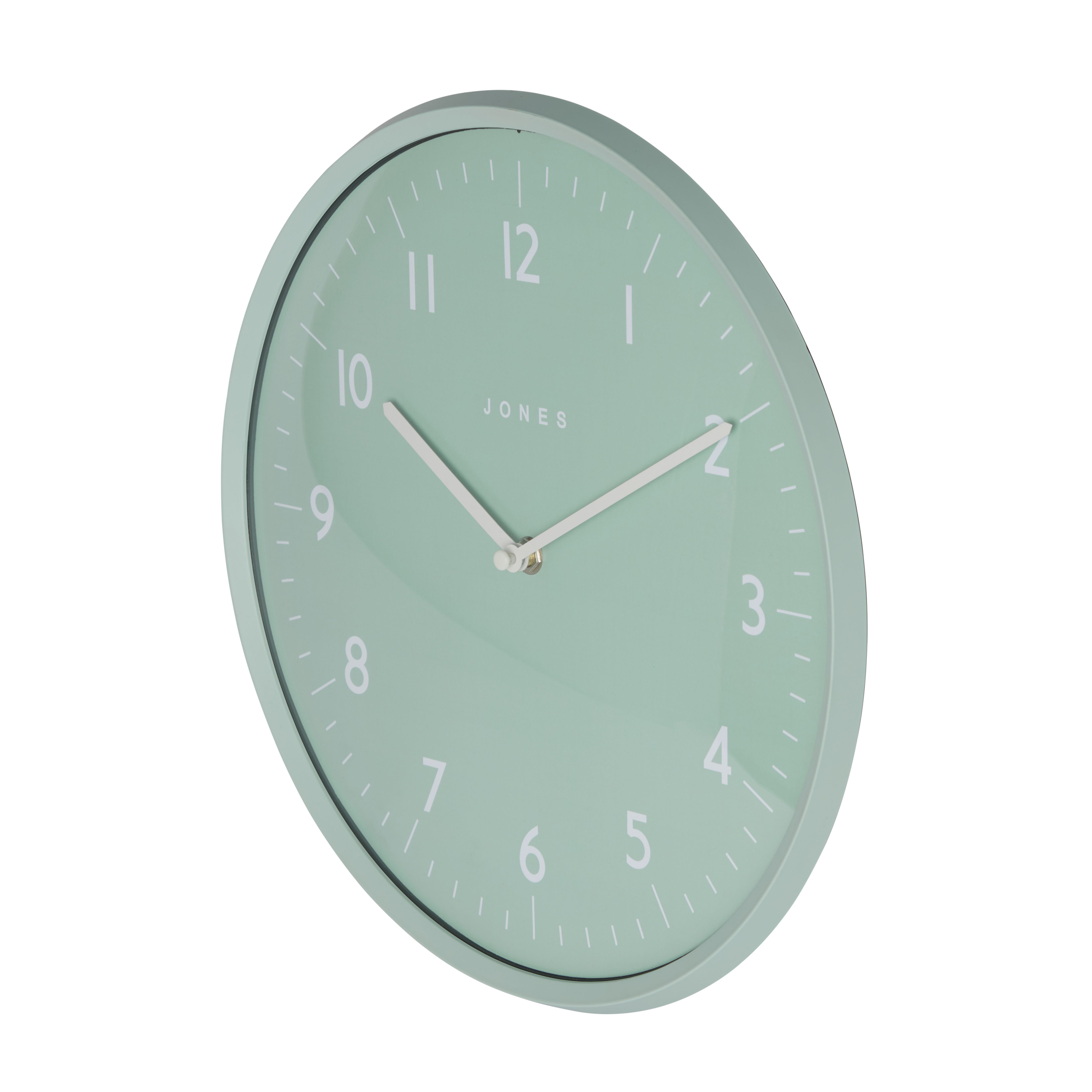 Jones Moonlight Contemporary Duck egg blue Quartz Clock