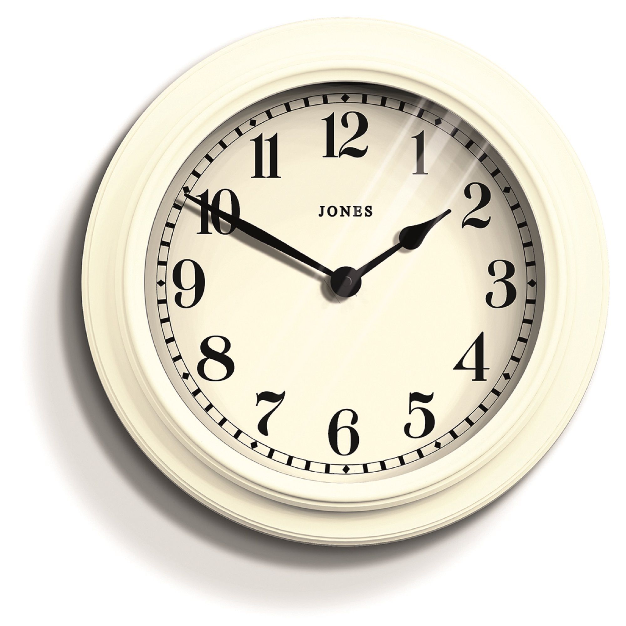 Jones Opers Linen white Clock DIY at B&Q