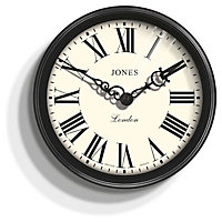 Jones Savoy Traditional Black Quartz Clock