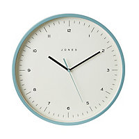 Jones Spartacus Contemporary Teal Clock