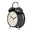 Jones Twin bell Grey Quartz Alarm clock