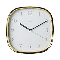Jones Vogue Contemporary Brass effect Quartz Clock