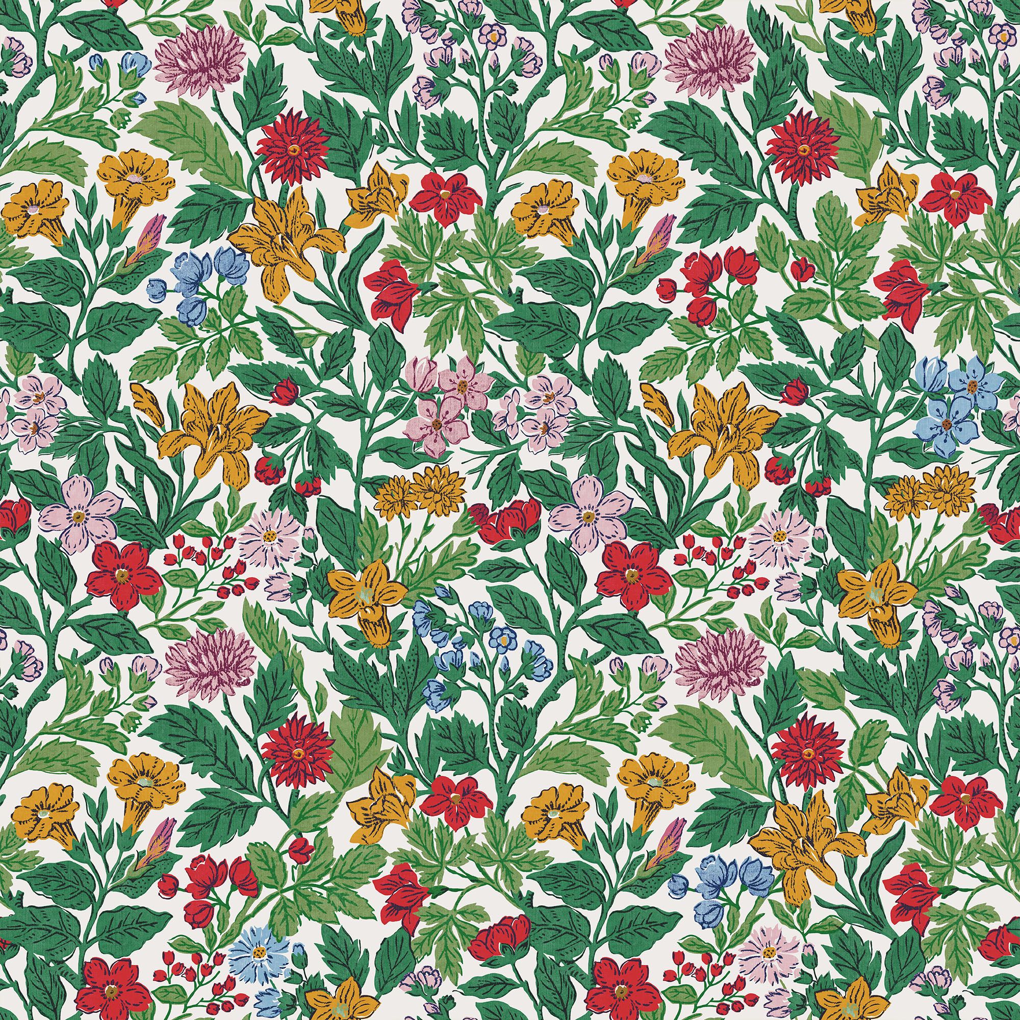 Joules Arts & crafts Multicolour Floral Smooth Wallpaper