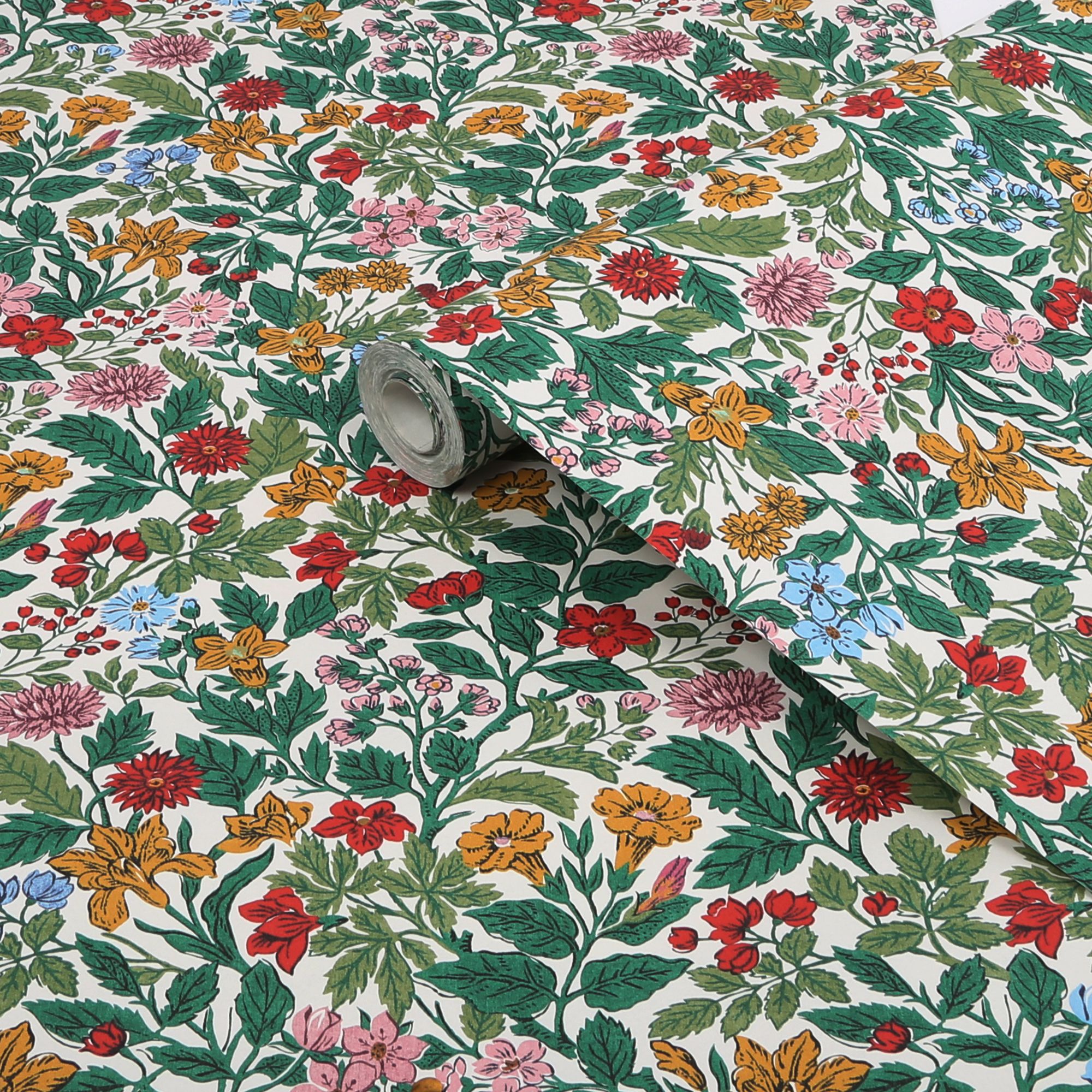 Joules Arts & crafts Multicolour Floral Smooth Wallpaper