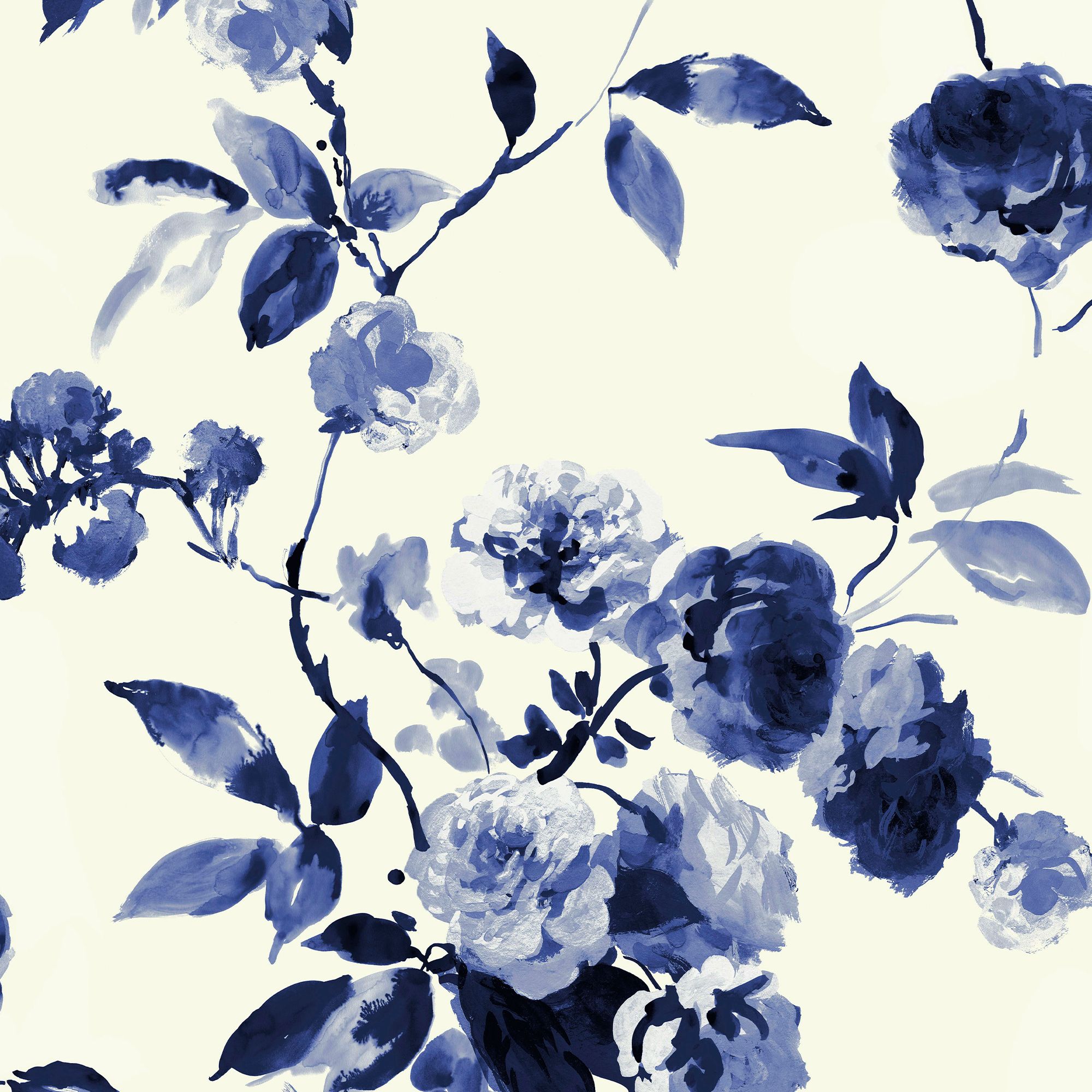 Joules Blue Boho bloom Smooth Wallpaper