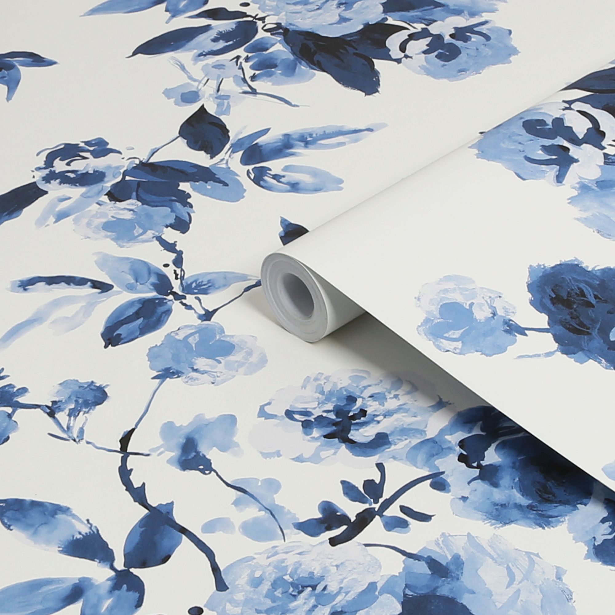 Joules Blue Boho bloom Smooth Wallpaper DIY at B&Q