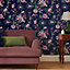 Joules Blue Cottage floral Smooth Wallpaper