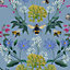 Joules Blue Floral bee Smooth Wallpaper