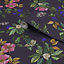 Joules Blue Woodland floral Smooth Wallpaper