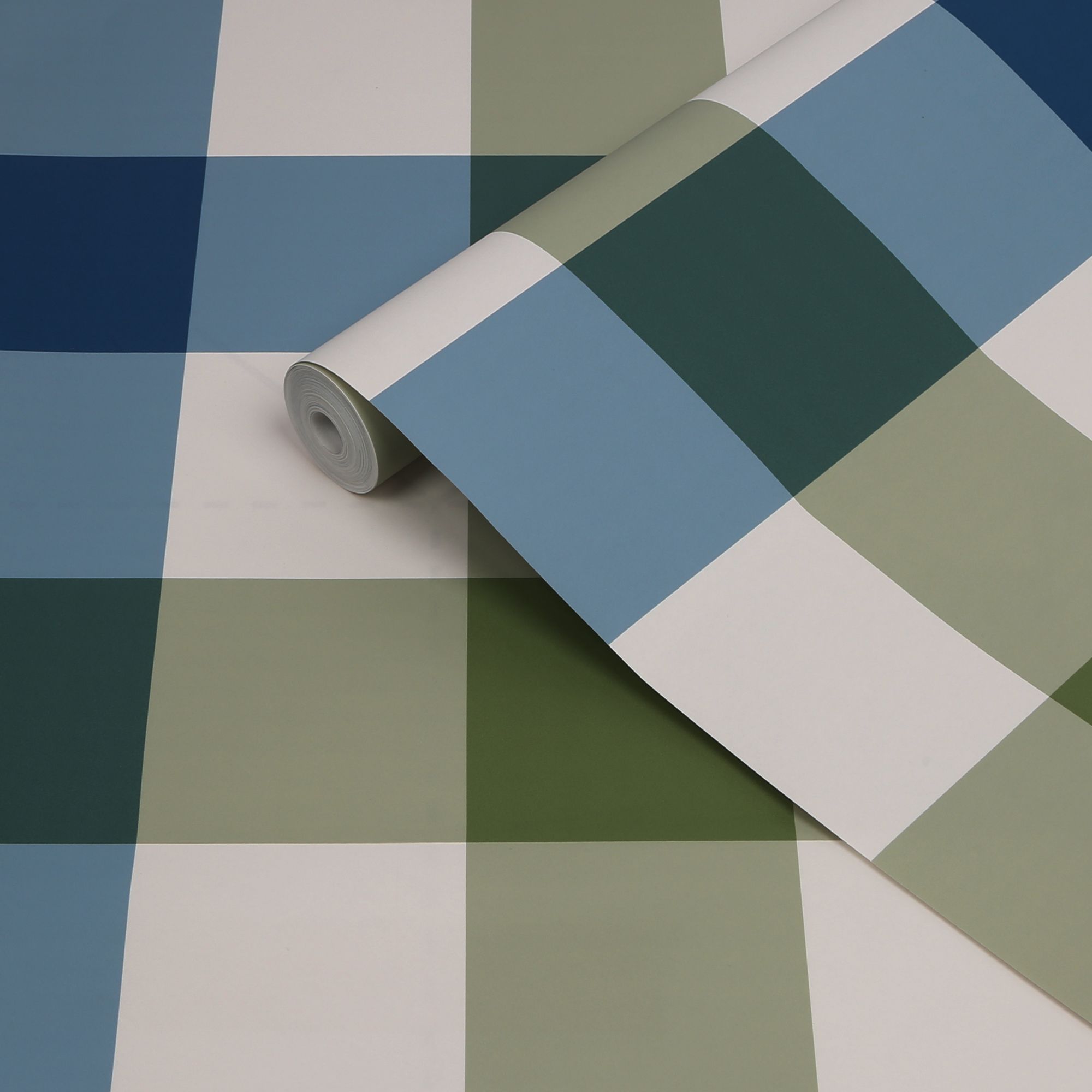 Joules Green Jumbo gingham Smooth Wallpaper