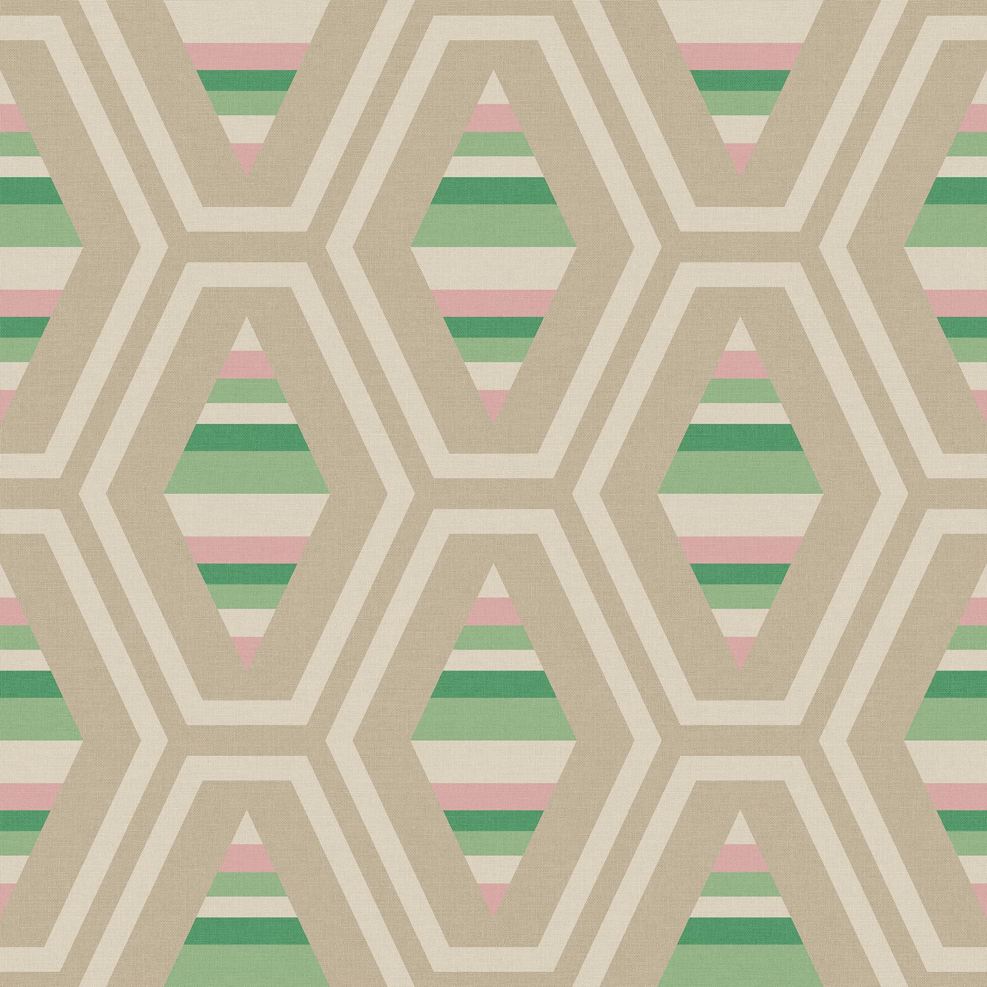 Joules Multicolour Geometric Smooth Wallpaper Sample