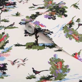 Joules Multicolour Woodland Smooth Wallpaper