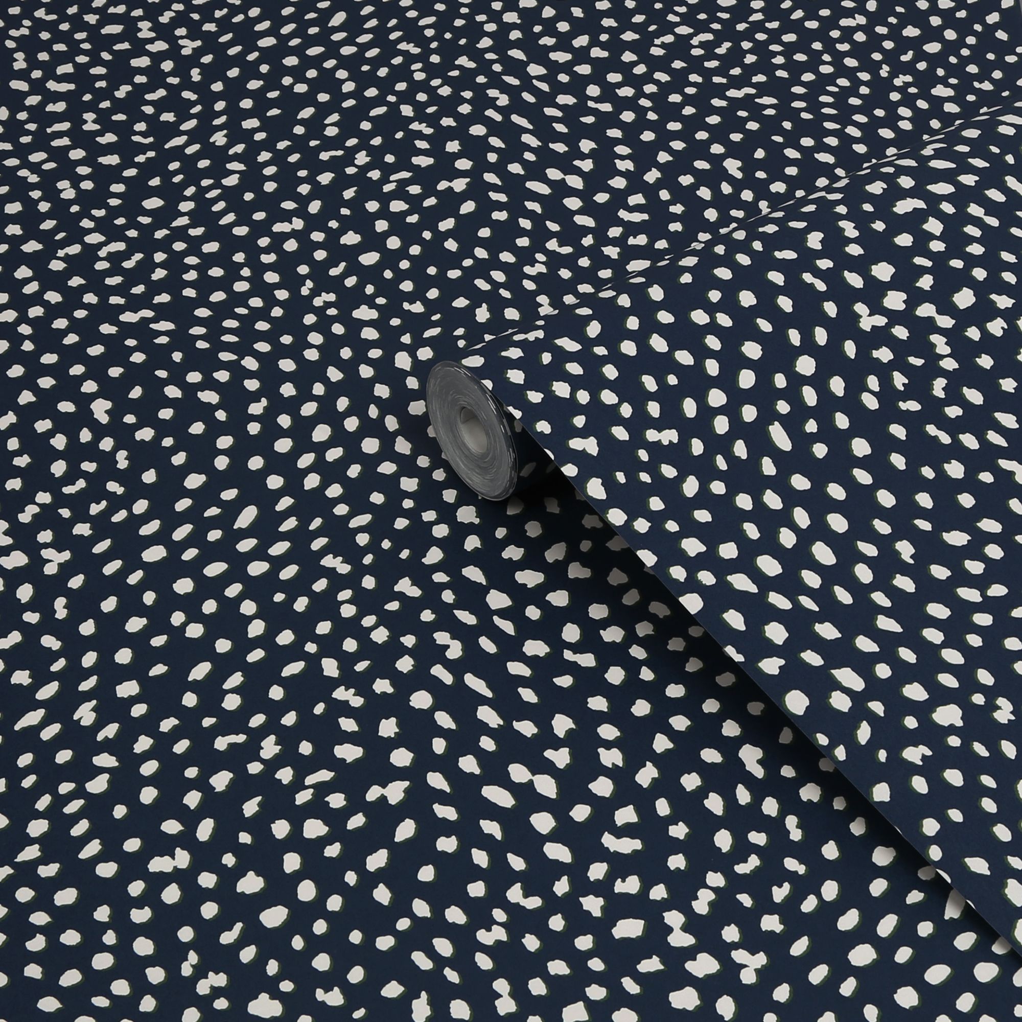 Joules Navy Ditsy dot Smooth Wallpaper Sample