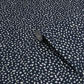 Joules Navy Ditsy dot Smooth Wallpaper