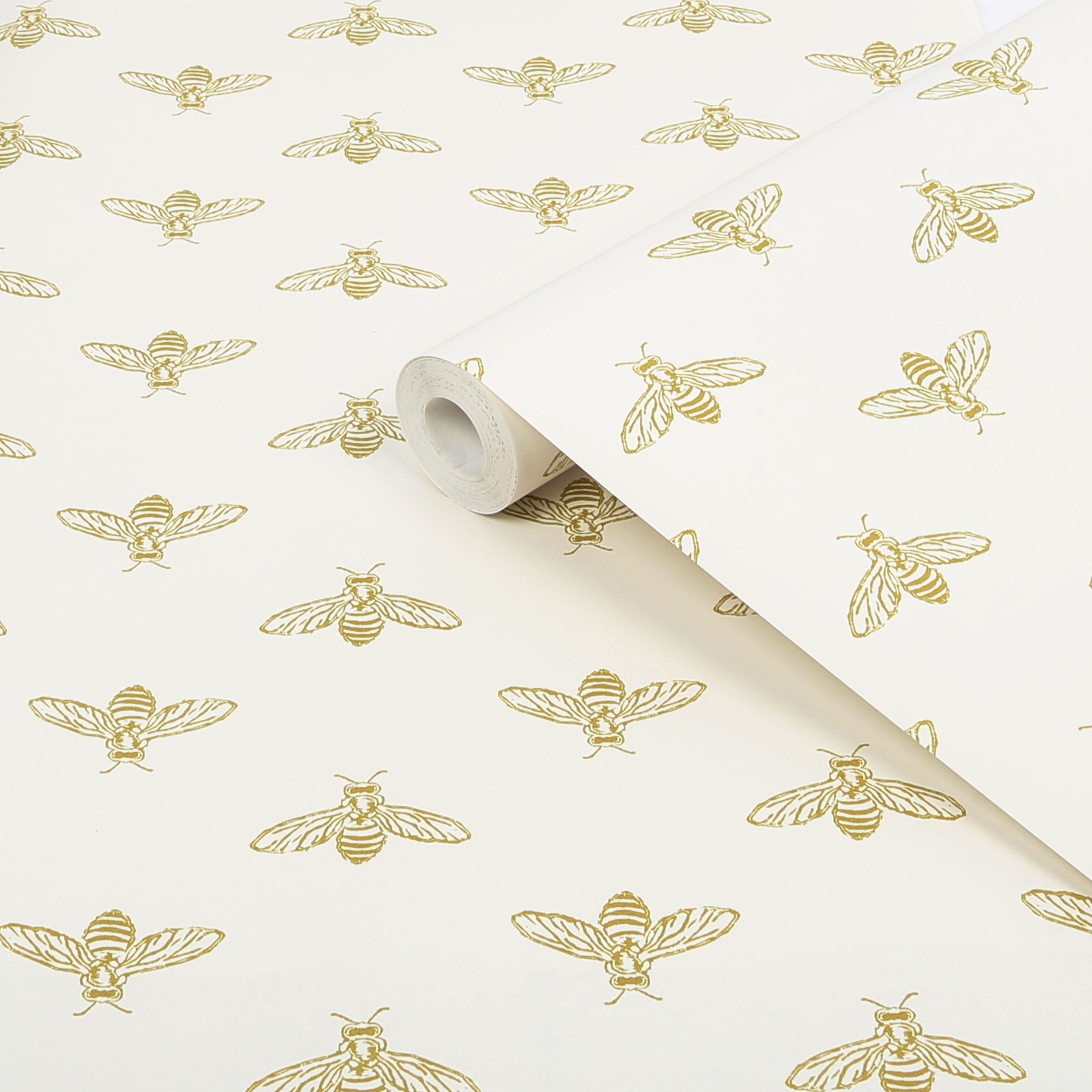 Joules Yellow Bee Smooth Wallpaper