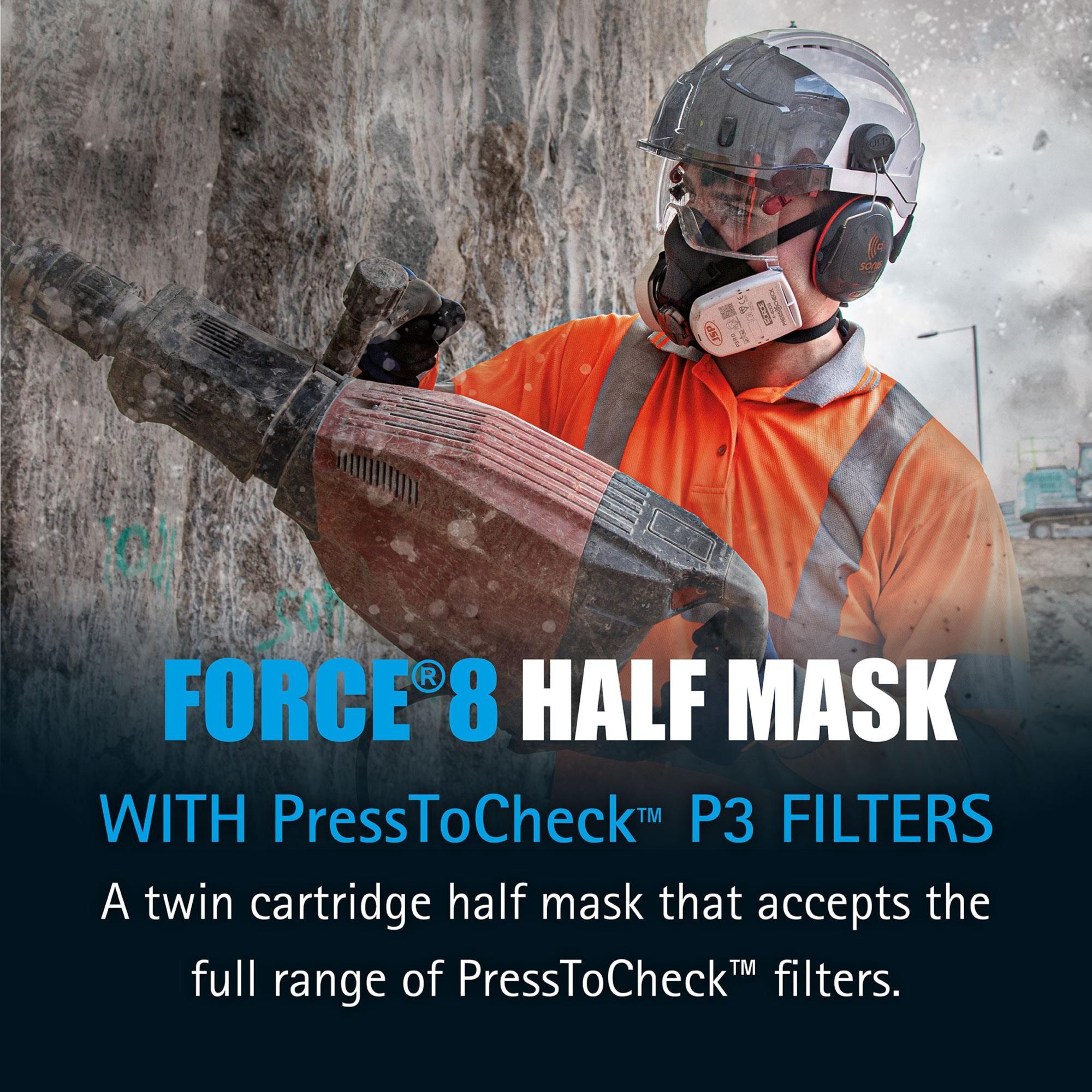 JSP Force 8 P3R Valved Half mask
