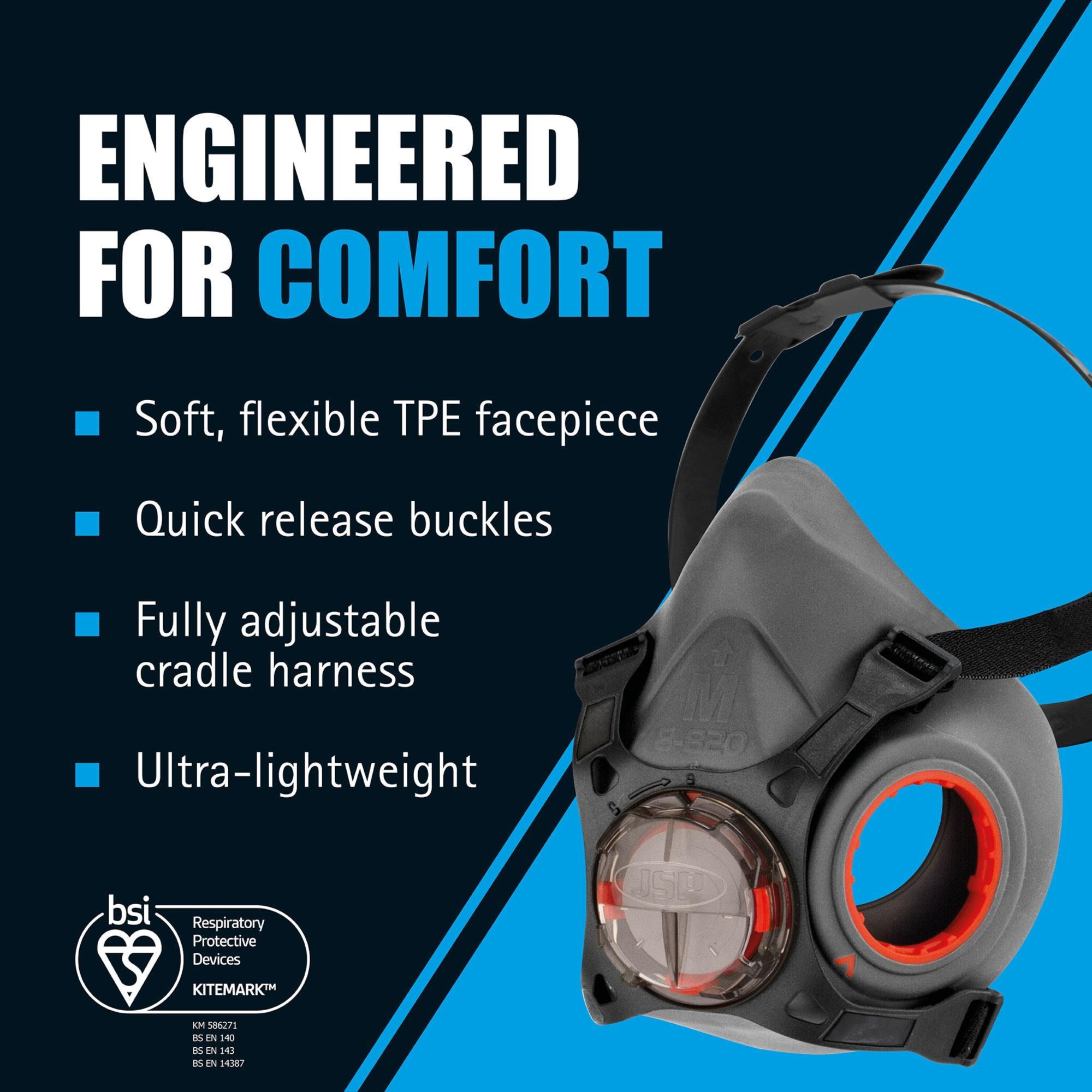 JSP Force 8 P3R Valved Half mask