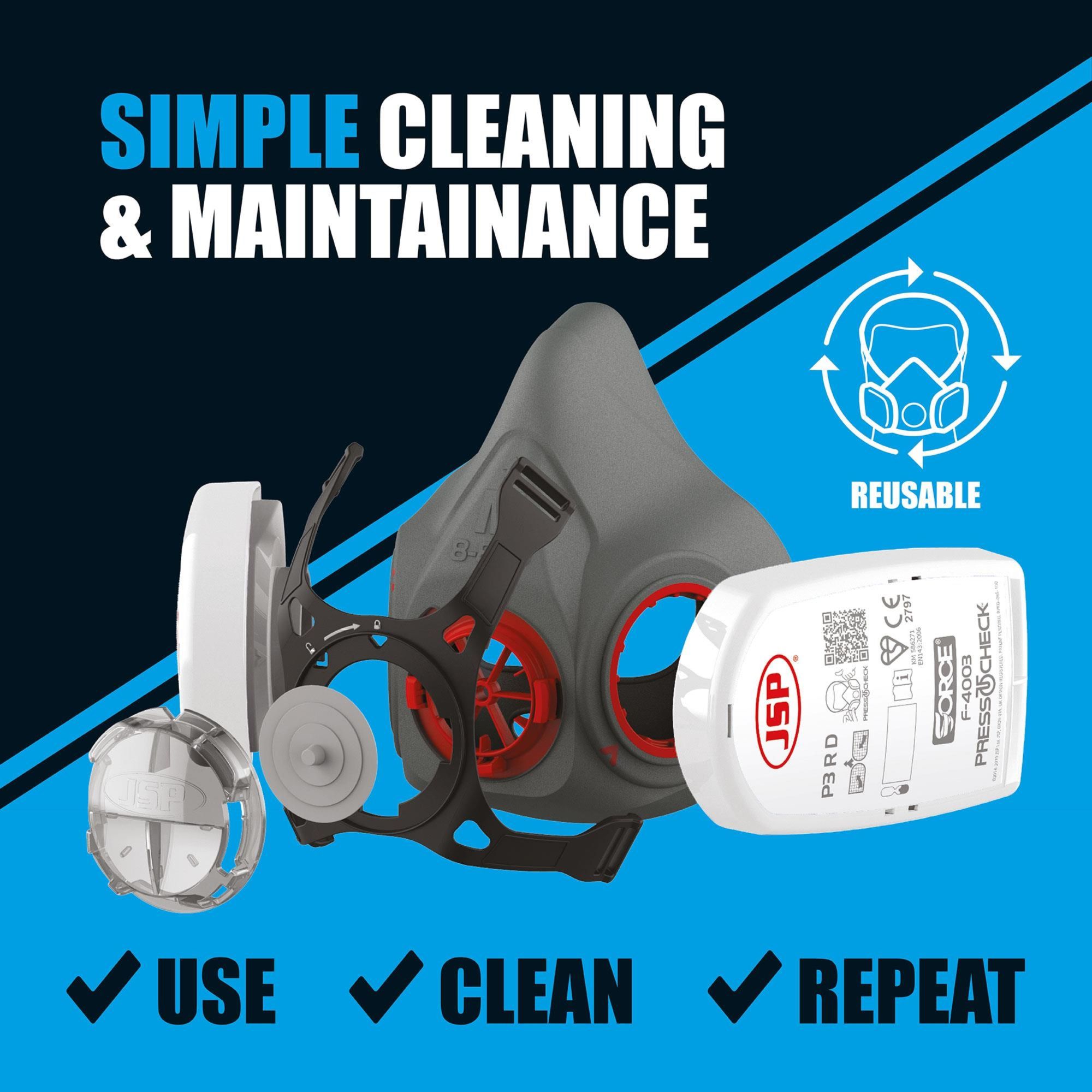 JSP Force 8 P3R Valved Half mask