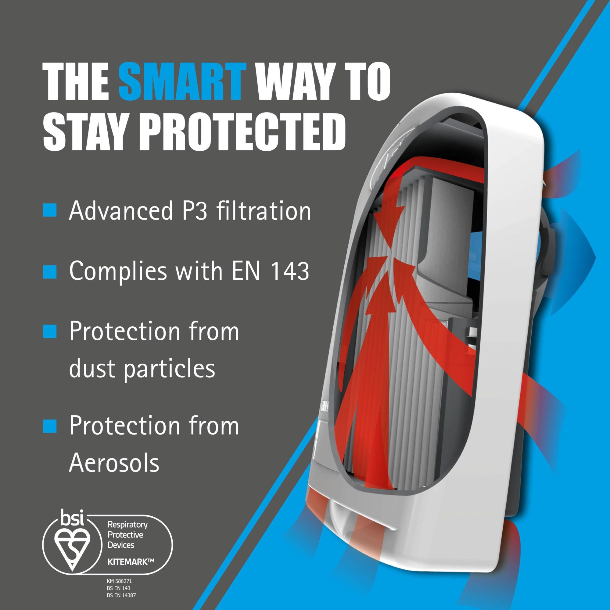 JSP Force 8 P3R Valved Half mask