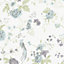 Julien MacDonald Exotica Duck egg & lilac Floral & birds Glitter effect Textured Wallpaper Sample