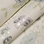 Julien MacDonald Exotica Duck egg & lilac Glitter effect Floral & birds Textured Wallpaper