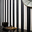 Julien MacDonald Glitterati Black & white Striped Wallpaper