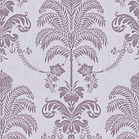 Julien MacDonald La palma Lilac Shimmer effect Textured Wallpaper
